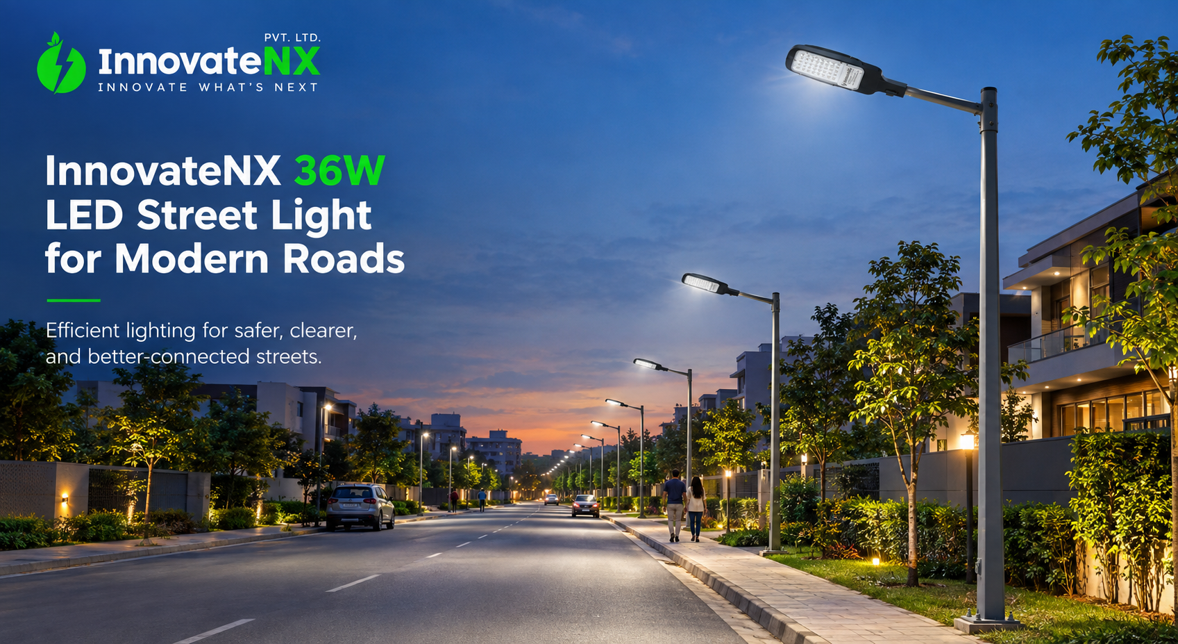 InnovateNX 36W LED Street Light for Modern Roads